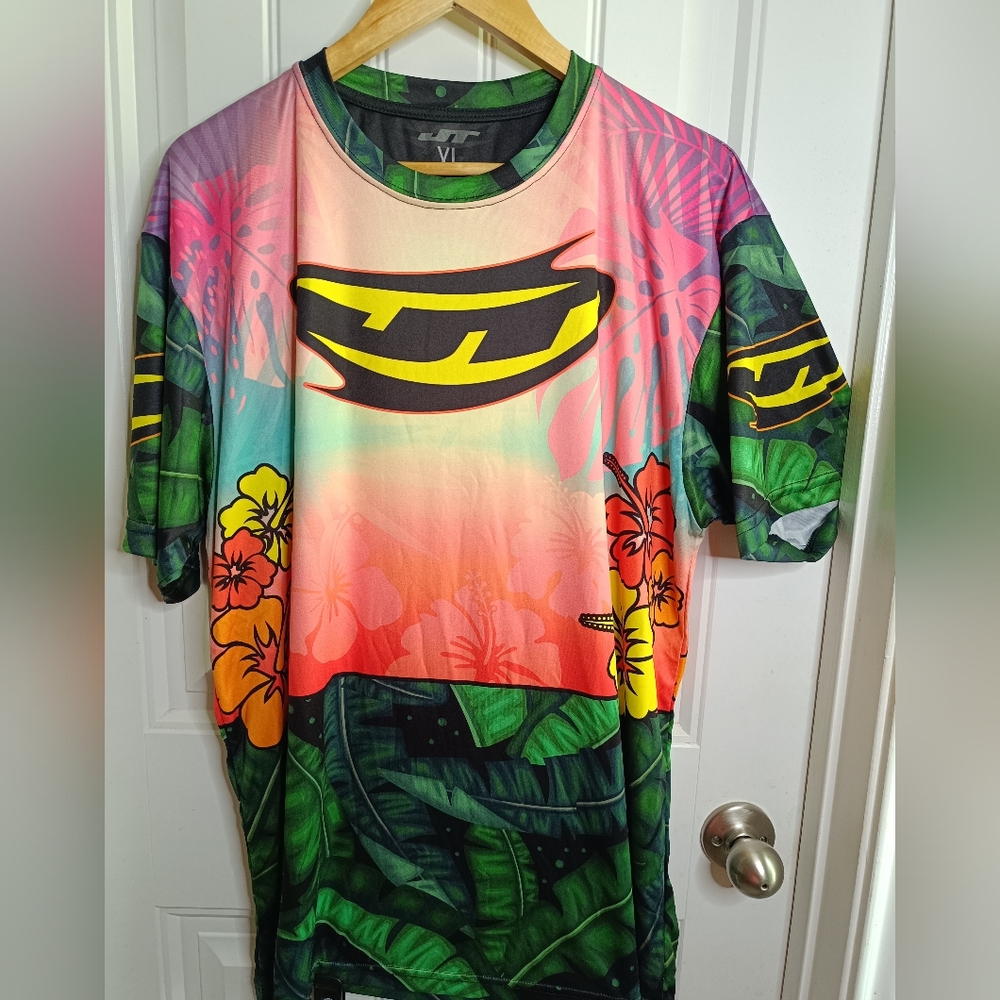 JT Stupid Soft Tech Shirt  KOA XL paintball Hawaii Outdoor Activewear Tropical